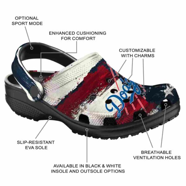los angeles dodgers patriotic stripes crocs new arrival