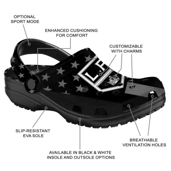 los angeles kings stellar stripes theme clog new arrival