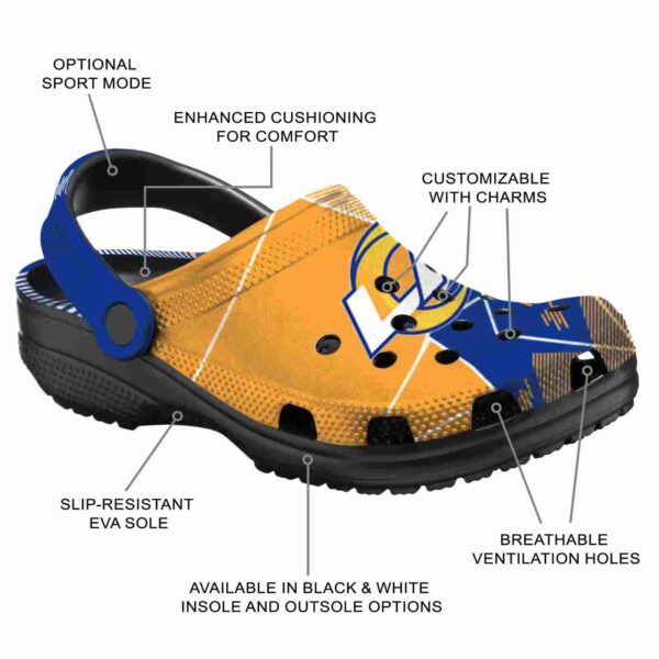 los angeles rams geometric background crocs new arrival