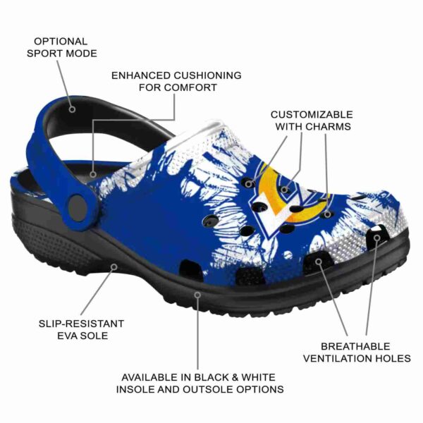 los angeles rams splatter graphics crocs new arrival