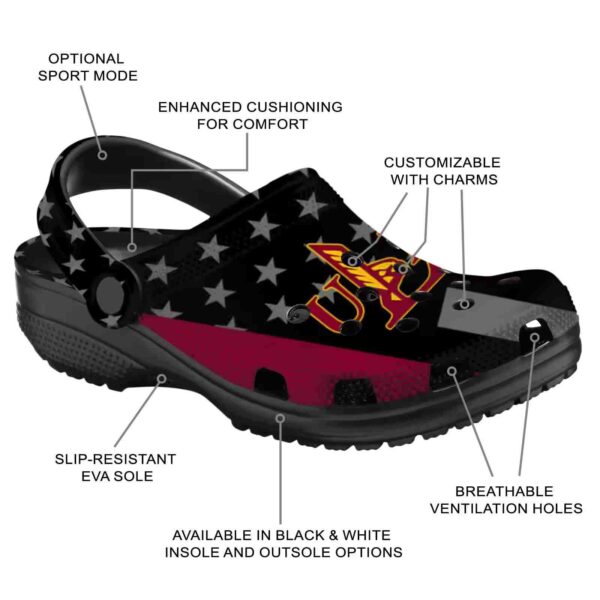 louisiana monroe warhawks stellar stripes theme clog new arrival