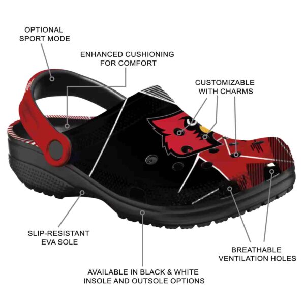 louisville cardinals geometric background crocs new arrival