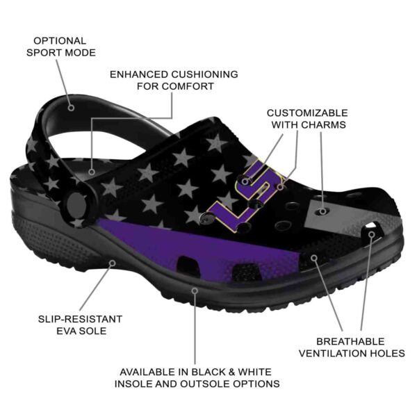 lsu tigers stellar stripes theme crocs new arrival