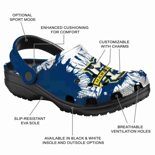 marquette golden eagles splatter graphics clog new arrival