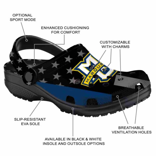 marquette golden eagles stellar stripes theme clog new arrival