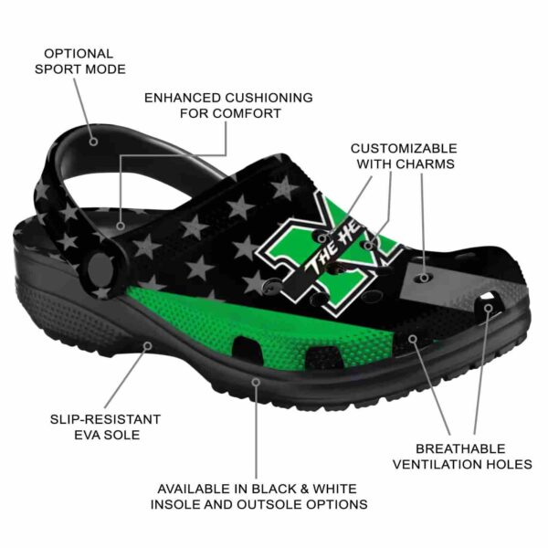 marshall thundering herd stellar stripes theme clog new arrival