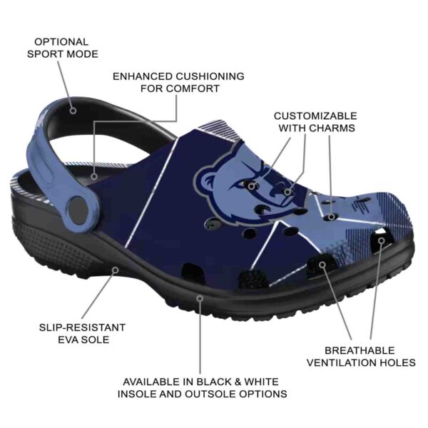 memphis grizzlies geometric background clog new arrival