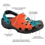 Miami Dolphins Geometric Background Crocs Best selling