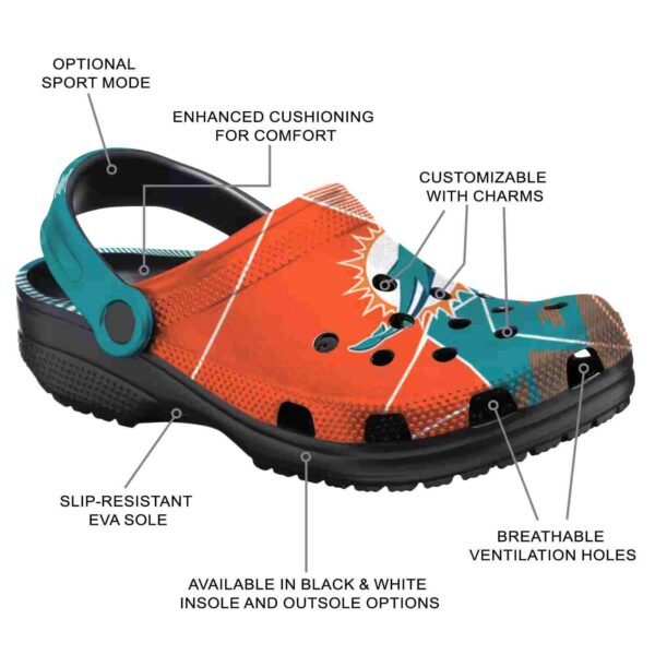 miami dolphins geometric background crocs new arrival