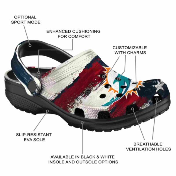 miami dolphins patriotic stripes crocs new arrival