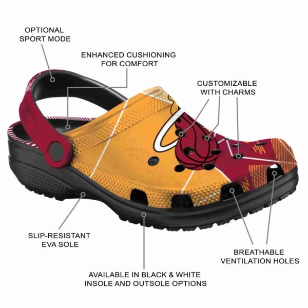 miami heat geometric background clog new arrival