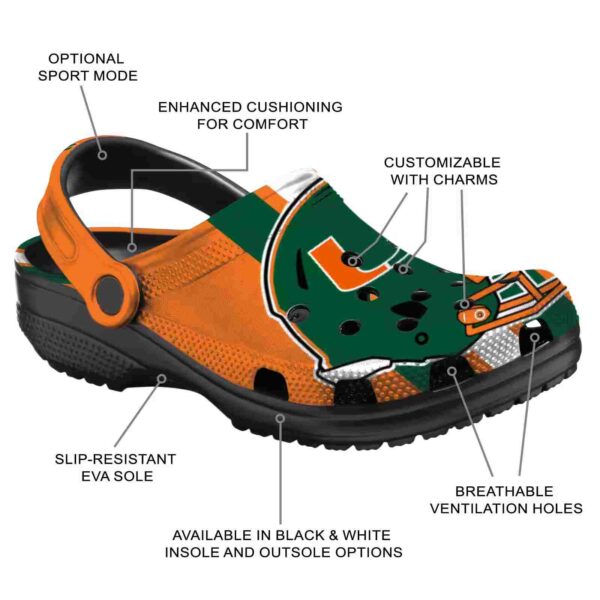 miami hurricanes helmet stripes crocs new arrival