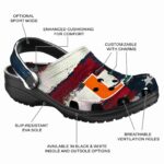 Miami Hurricanes Patriotic Stripes Crocs Fashion forward