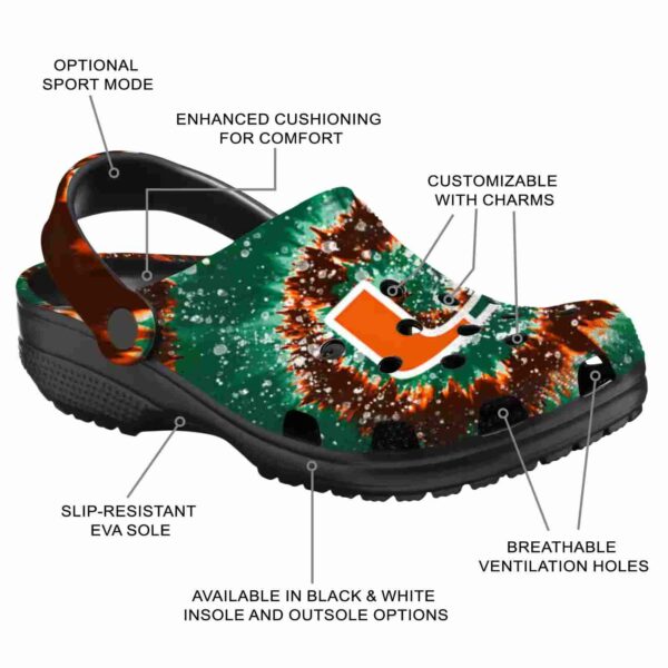 miami hurricanes radiant burst effect crocs new arrival