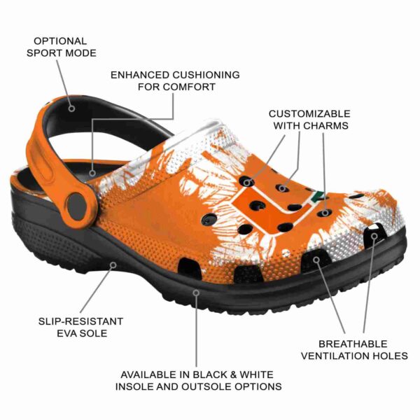 miami hurricanes splatter graphics crocs new arrival