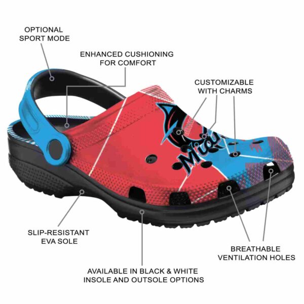 miami marlins geometric background crocs new arrival
