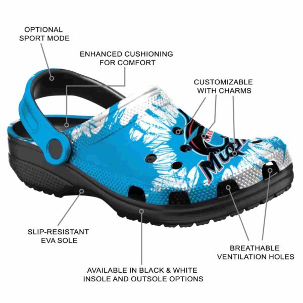 miami marlins splatter graphics crocs new arrival