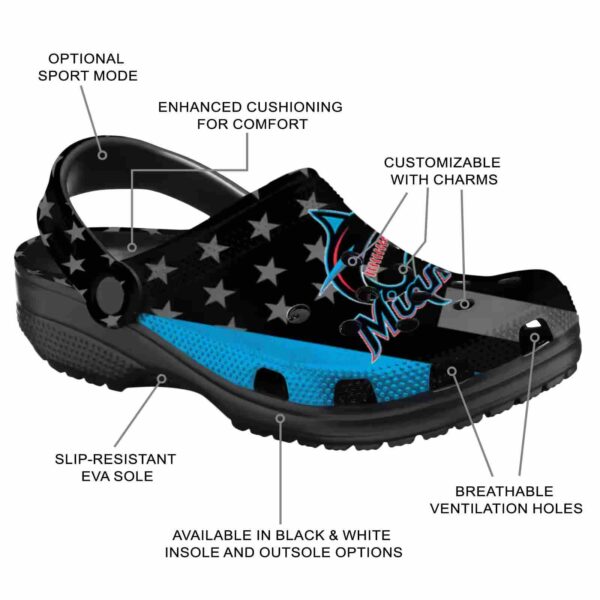 miami marlins stellar stripes theme crocs new arrival