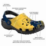 Michigan Wolverines Geometric Background Crocs Best selling