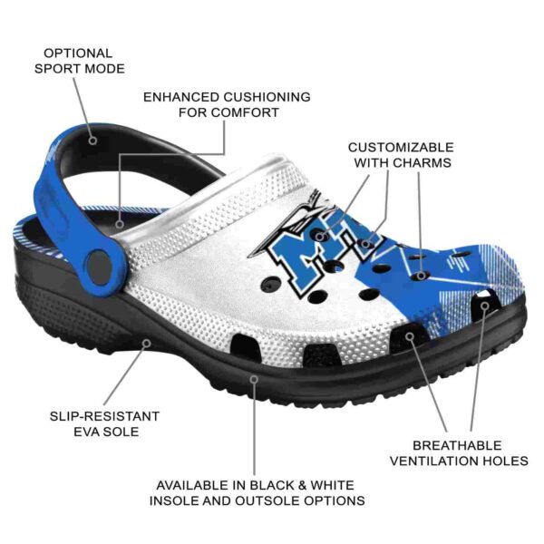 middle tennessee blue raiders geometric background clog new arrival