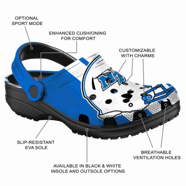 middle tennessee blue raiders helmet stripes clog new arrival