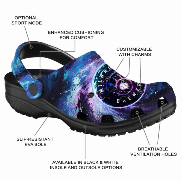 milwaukee brewers galaxy swirl crocs new arrival