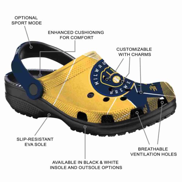 milwaukee brewers geometric background crocs new arrival