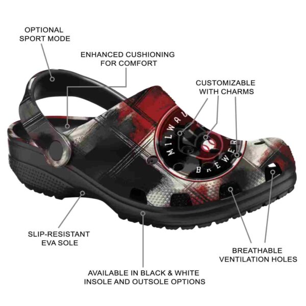 milwaukee brewers plaid fusion crocs new arrival