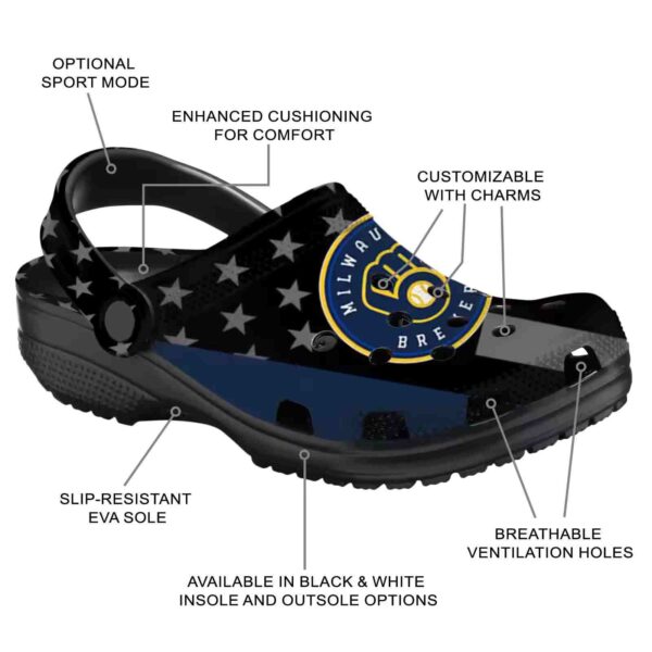 milwaukee brewers stellar stripes theme crocs new arrival