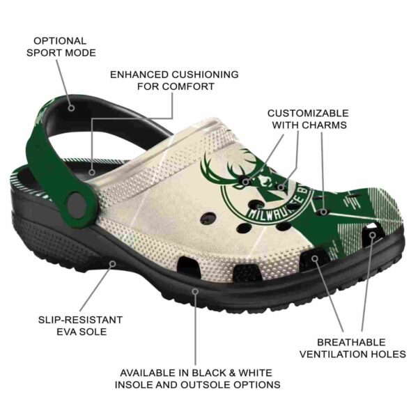 milwaukee bucks geometric background clog new arrival