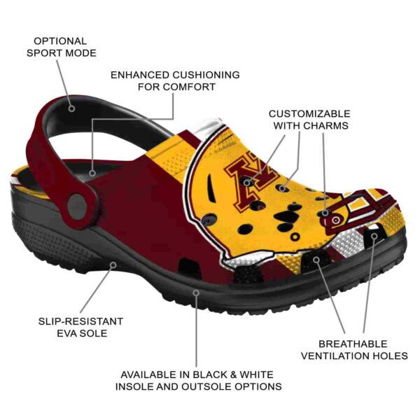 minnesota golden gophers helmet stripes clog new arrival