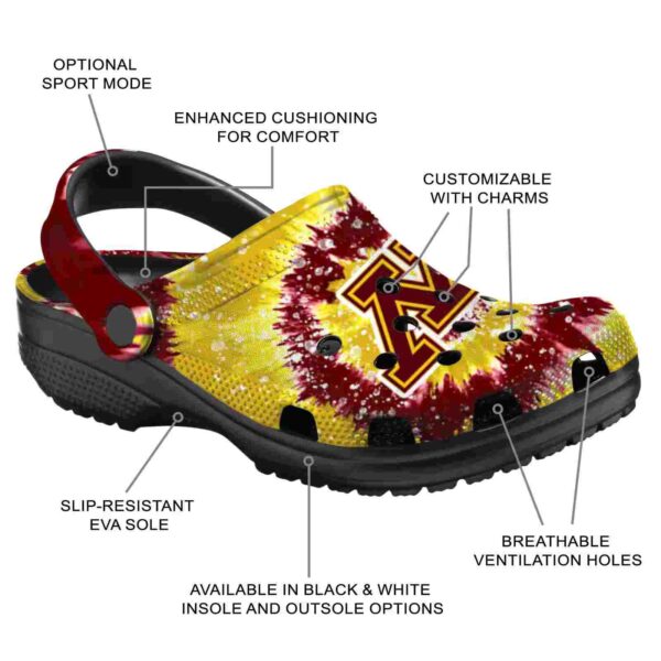 minnesota golden gophers radiant burst effect clog new arrival