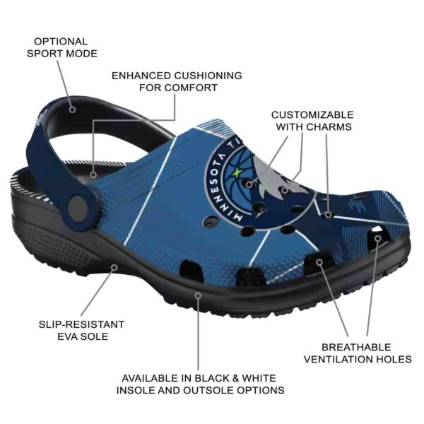minnesota timberwolves geometric background clog new arrival