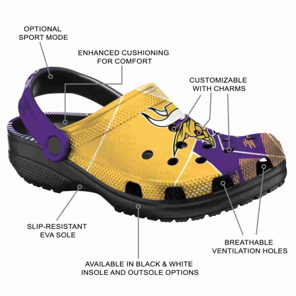 minnesota vikings geometric background crocs new arrival