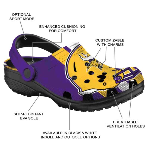 minnesota vikings helmet stripes crocs new arrival