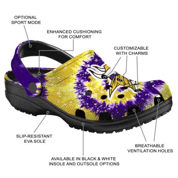 minnesota vikings radiant burst effect crocs new arrival
