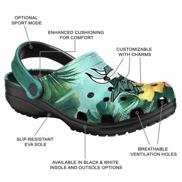 minnesota vikings tropical vibes crocs new arrival