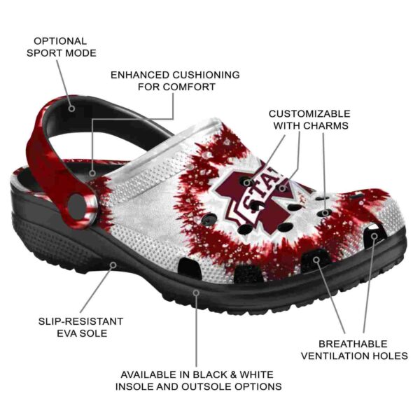mississippi state bulldogs radiant burst effect crocs new arrival