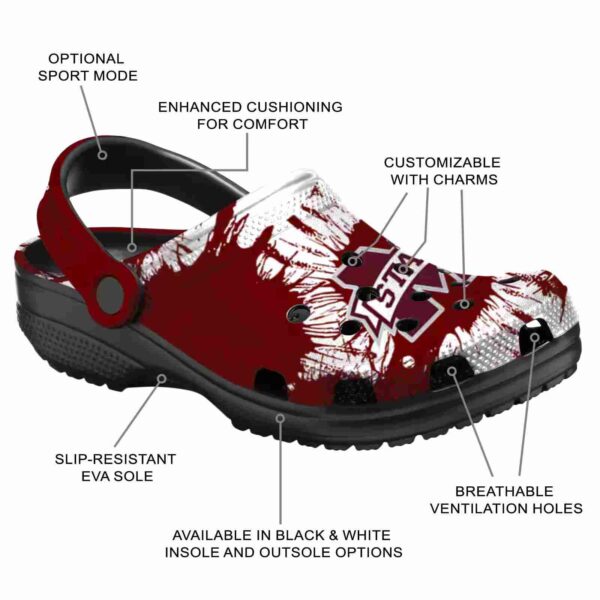 mississippi state bulldogs splatter graphics crocs new arrival