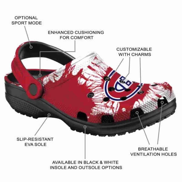 montreal canadiens splatter graphics clog new arrival