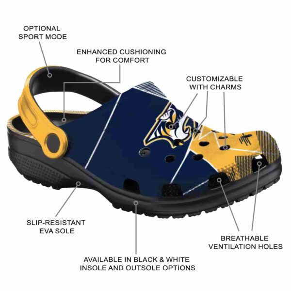 nashville predators geometric background clog new arrival