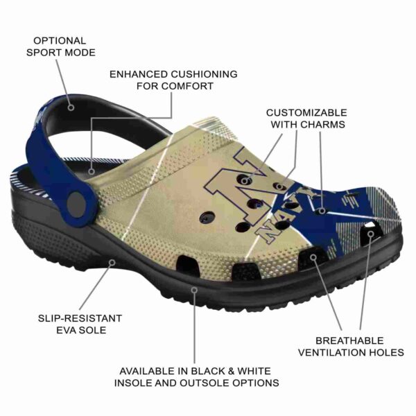 navy midshipmen geometric background clog new arrival