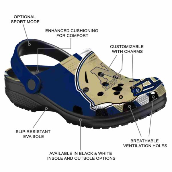 navy midshipmen helmet stripes clog new arrival