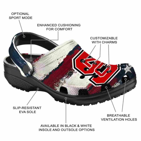 nc state wolfpack patriotic stripes crocs new arrival