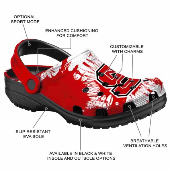 nc state wolfpack splatter graphics crocs new arrival