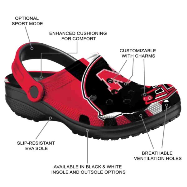nebraska cornhuskers helmet stripes crocs new arrival