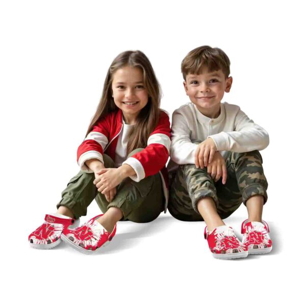 nebraska cornhuskers splatter graphics crocs fashion forward