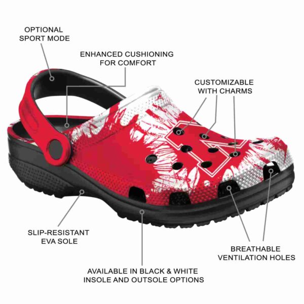 nebraska cornhuskers splatter graphics crocs new arrival