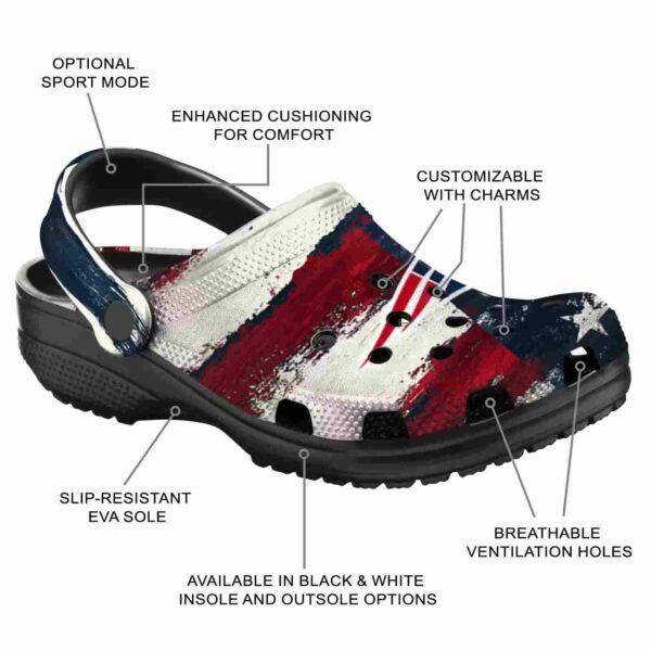 new england patriots patriotic stripes crocs new arrival