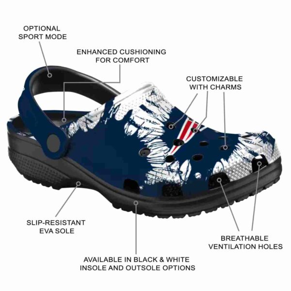 new england patriots splatter graphics crocs new arrival